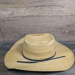 Atwood Abilene Straw Cowboy Hat 6 3/4 Long Oval Low Crown Made in Mexico
